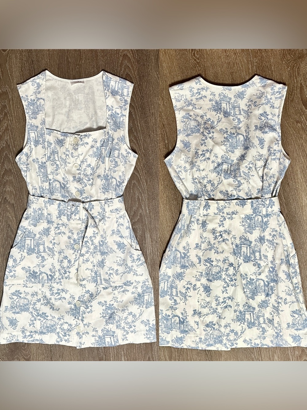 Storia White and Blue Denim Toile Cotton
Dress Size Large (Medium) EUC - Picture 2 of 14